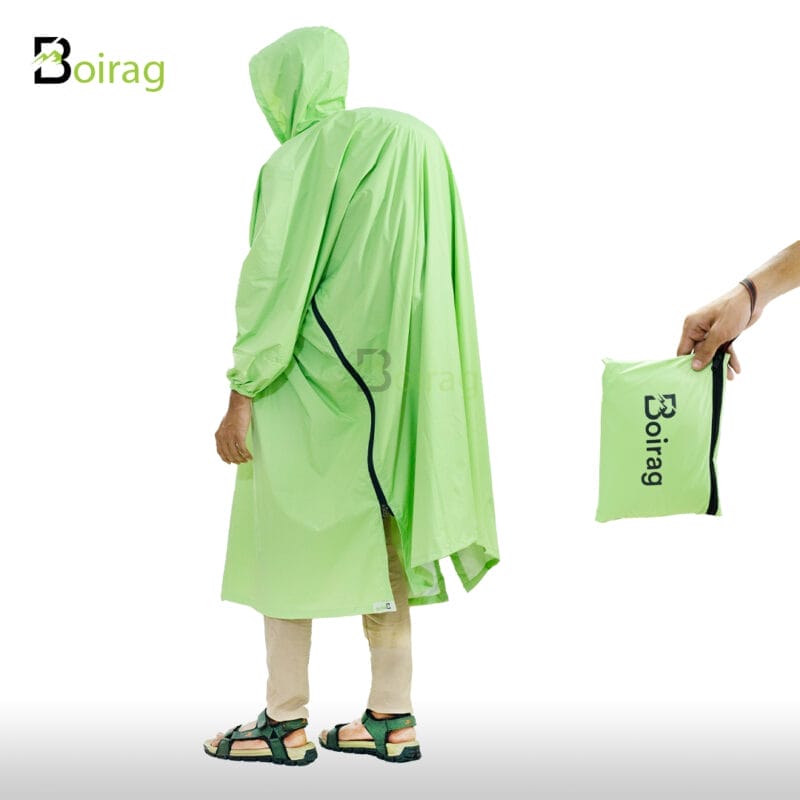 Poncho-Neon-green-back